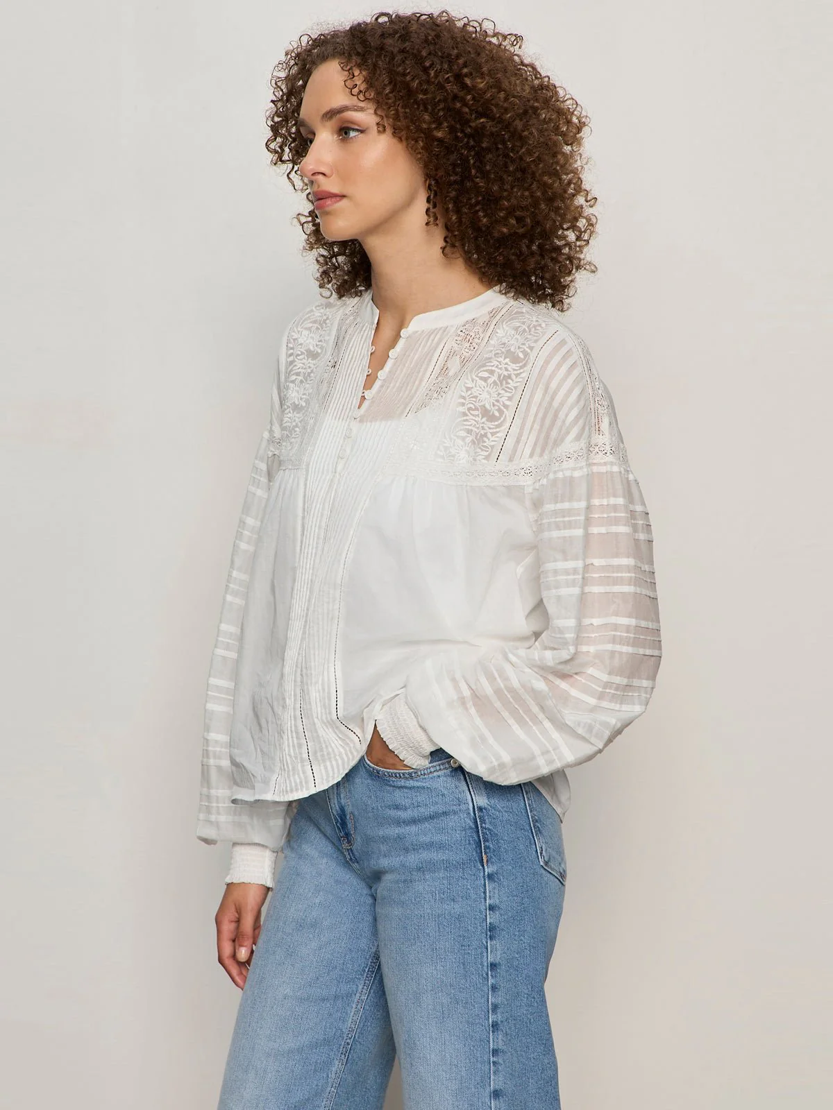 Adore You Embroidered Blouse White - Image 3
