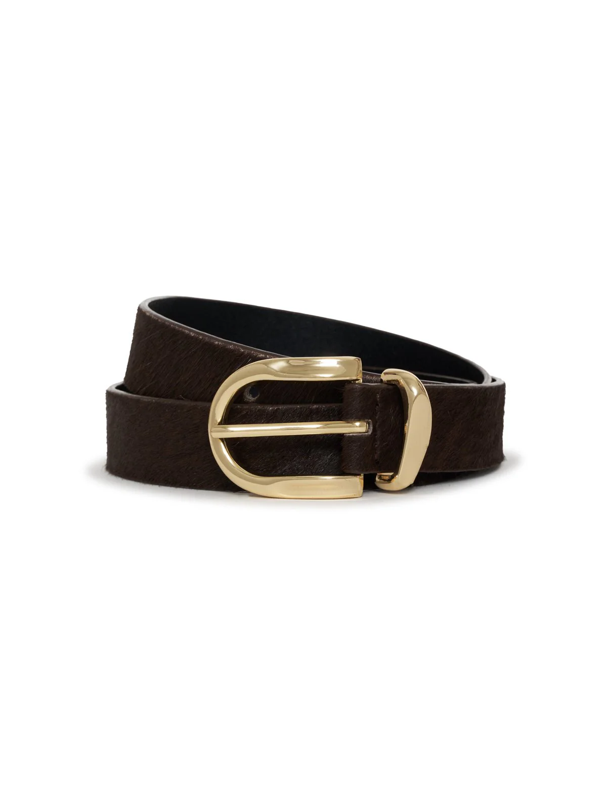 All Day Calf Hair Belt Choco Brown - Image 5