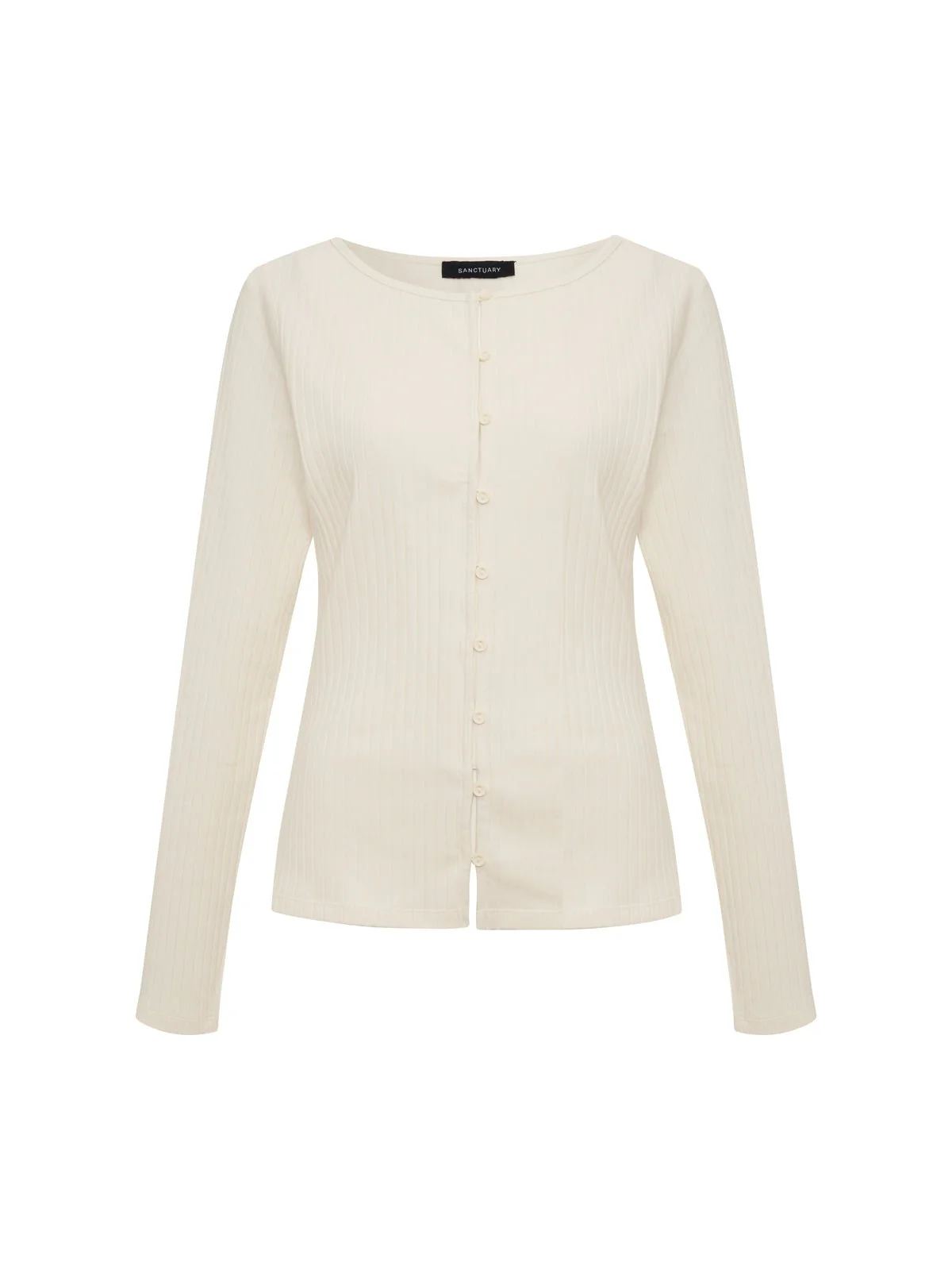 Button Front Ribbed Top Collagen - Image 7