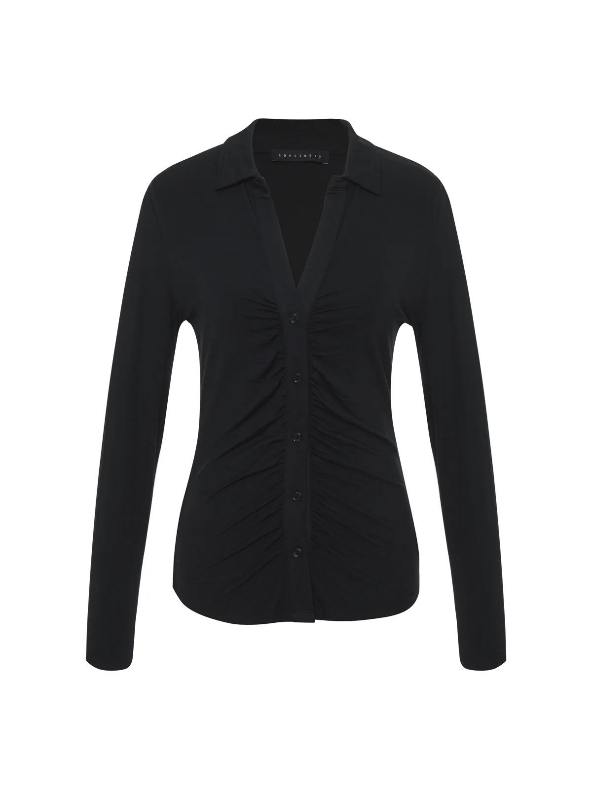 Dreamgirl Knit Button Up Top Black - Image 6