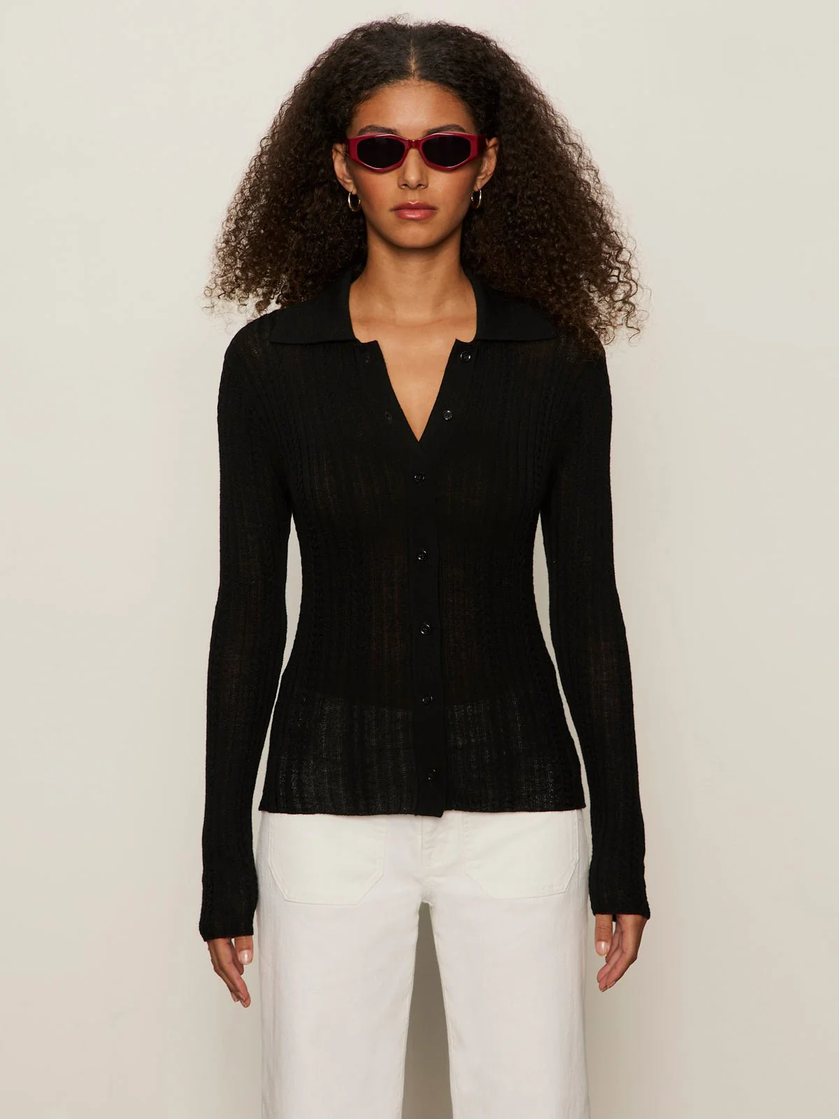 Dreamy Cable Shirt Black - Image 2