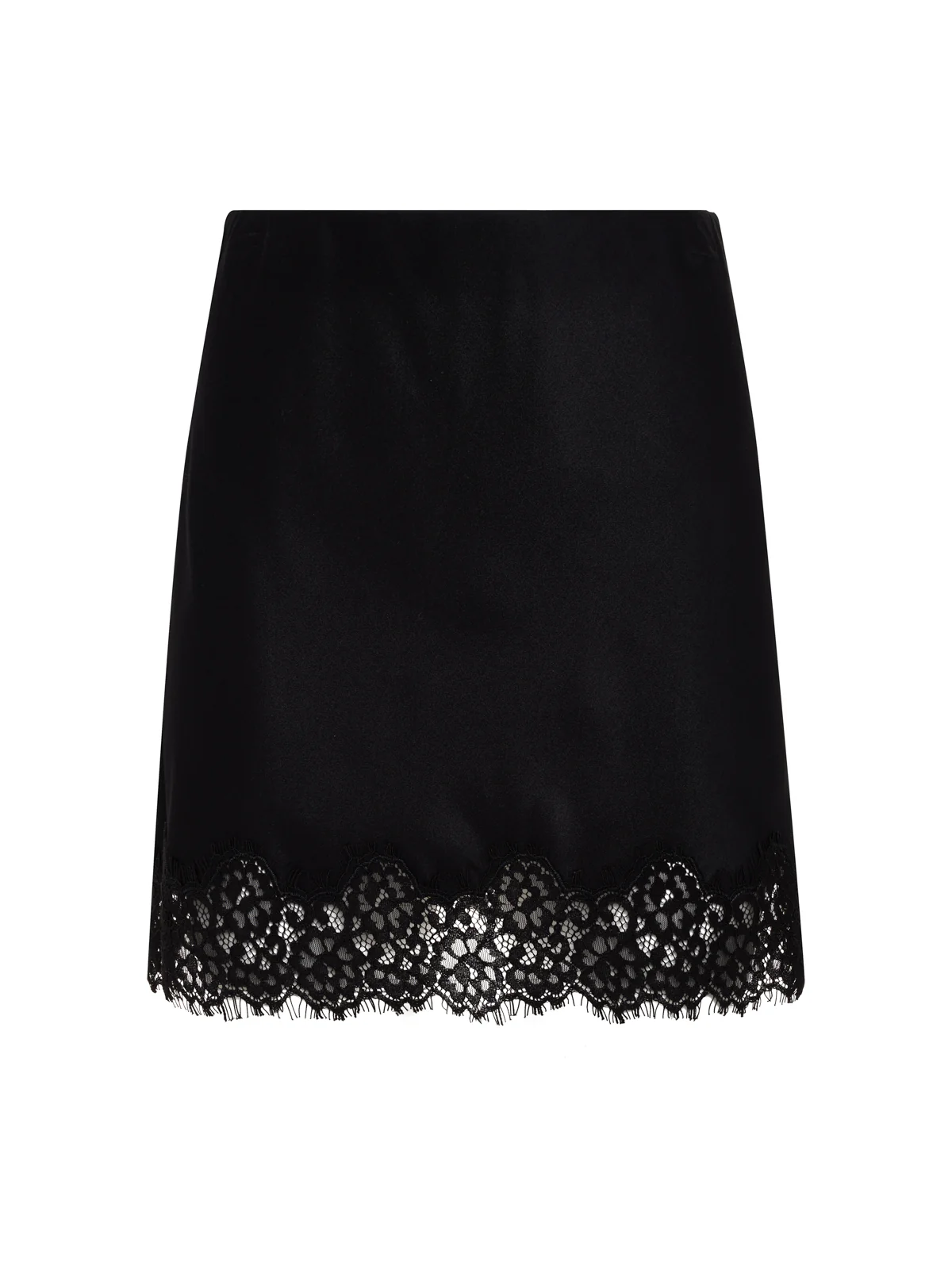 Everyday Satin Lace Mini Skirt Black - Image 6