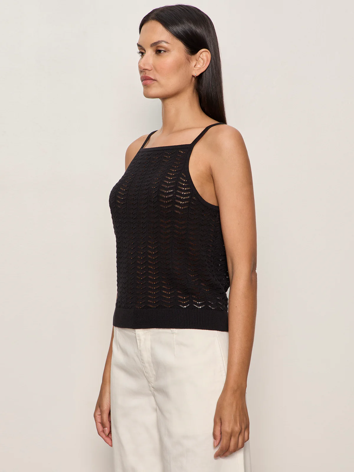 For Keeps Pointelle Tank Black - Image 3