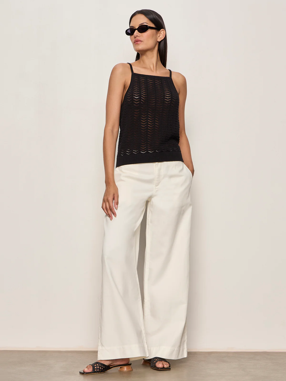 For Keeps Pointelle Tank Black - Image 5