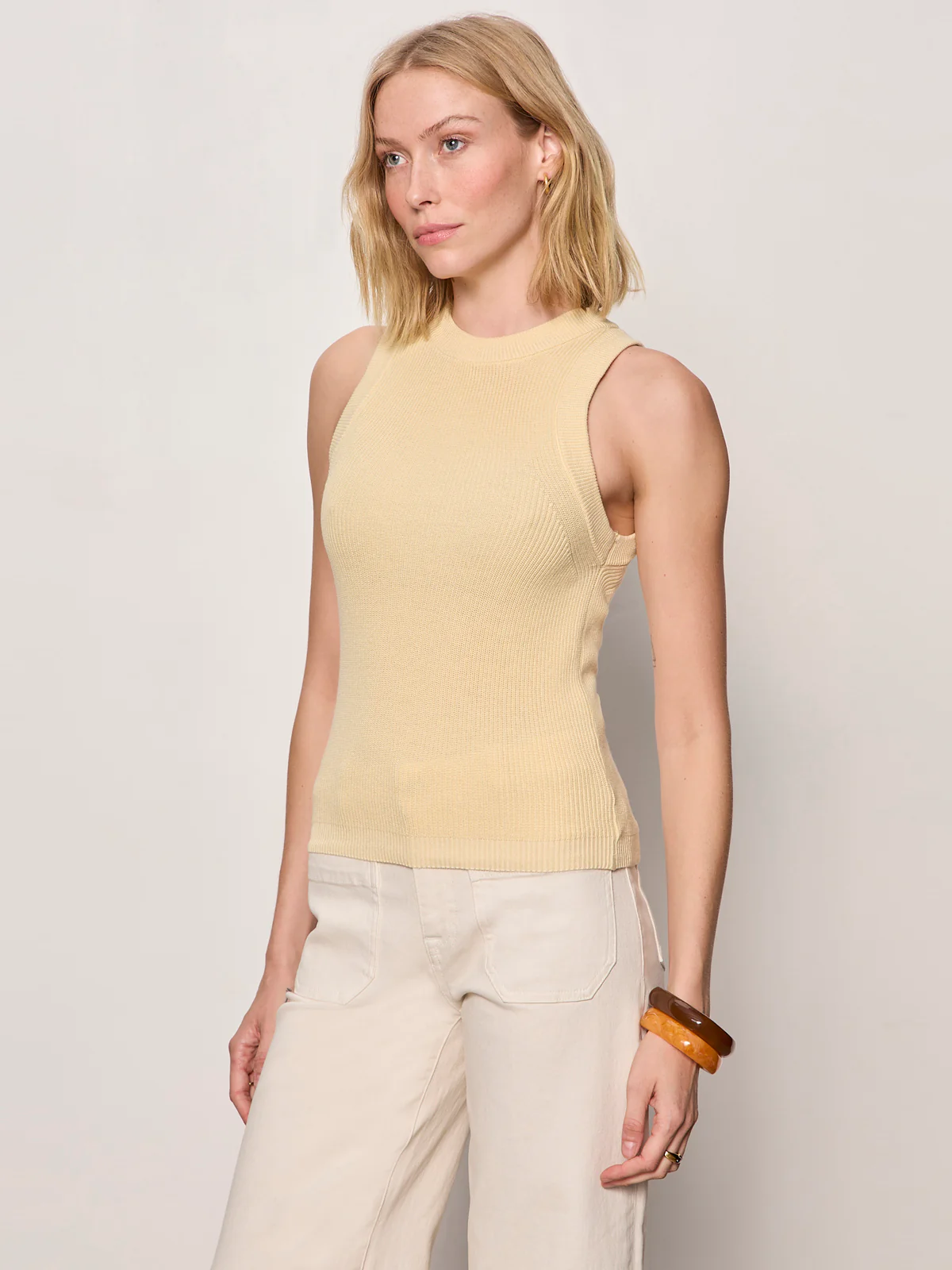 In The Mix Sweater Tank Banana - Image 4