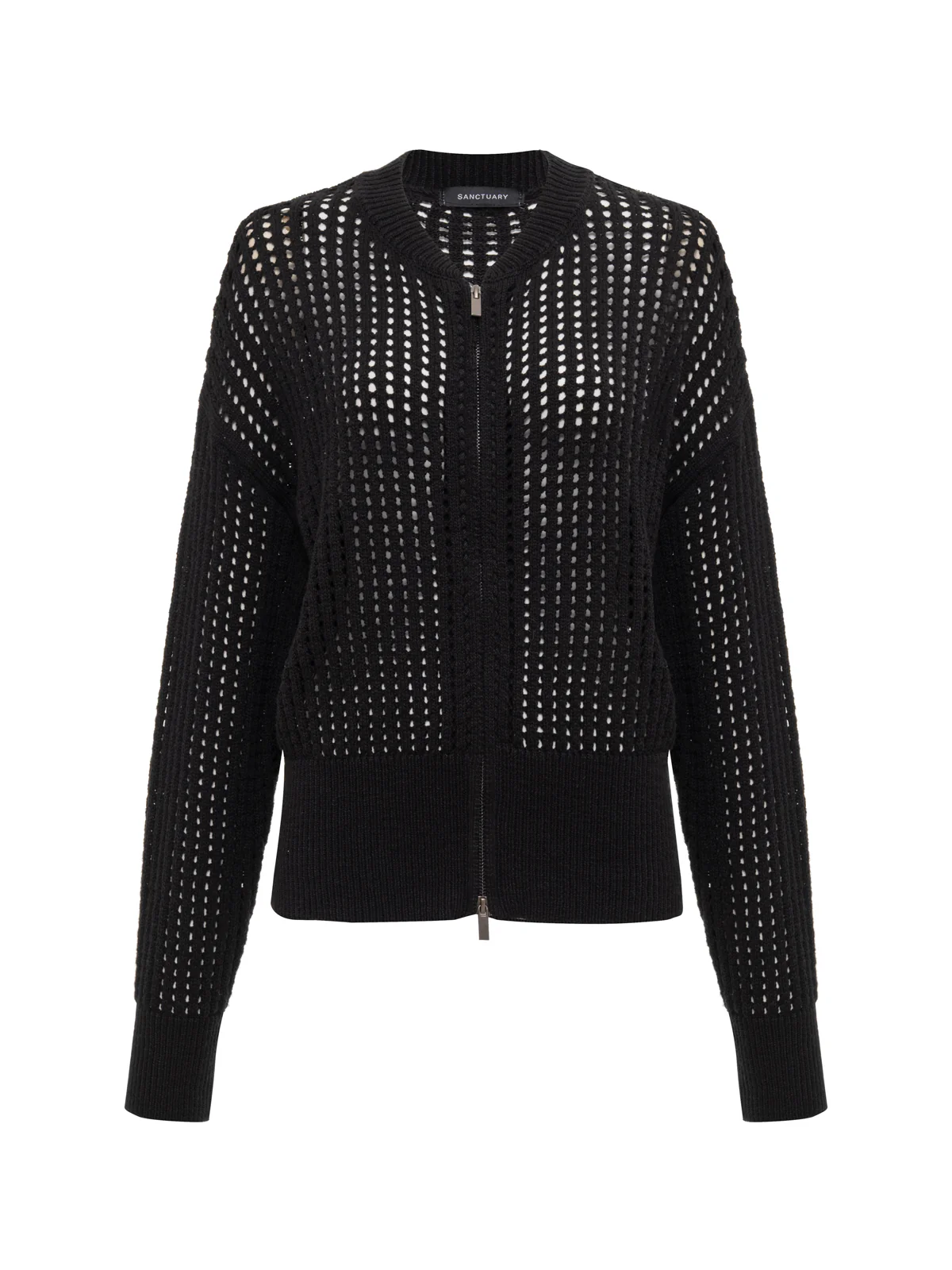 Laguna Openwork Bomber Black Petite Sizing - Image 3