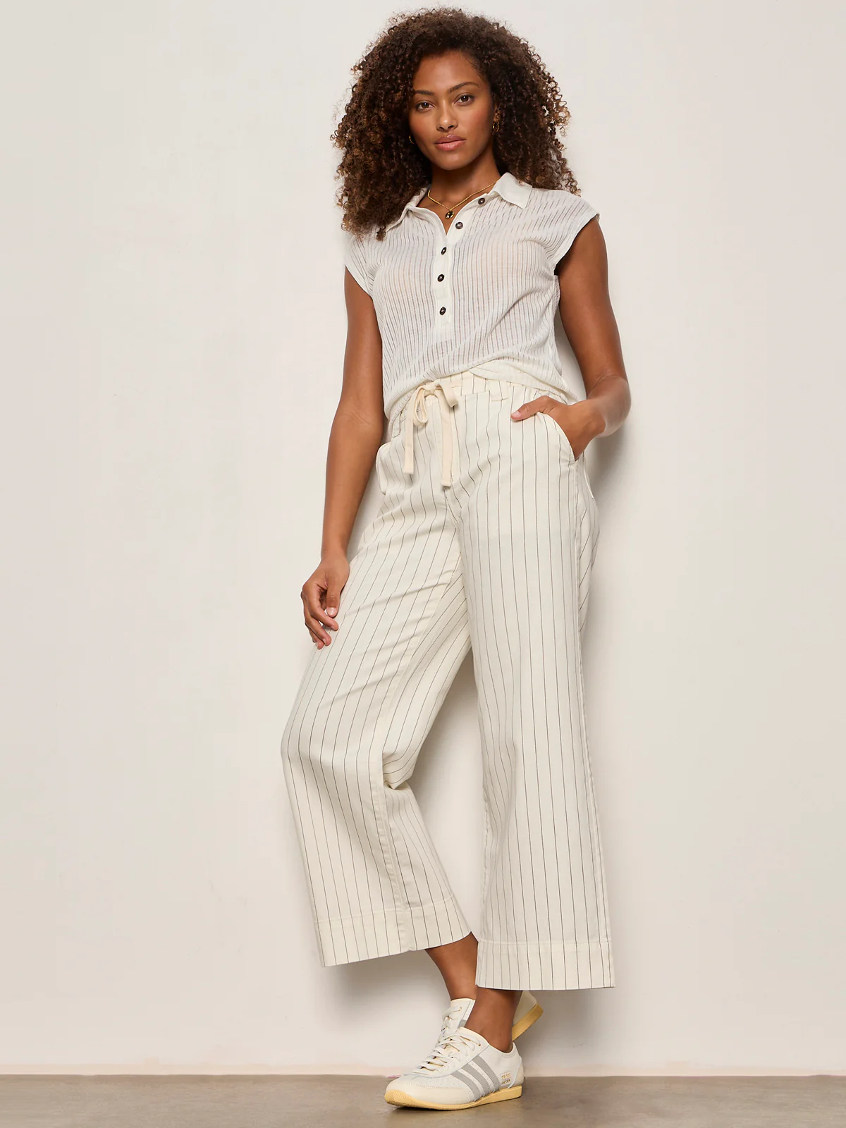 Lily Cropped Pant Setting Sun Stripe - Image 5