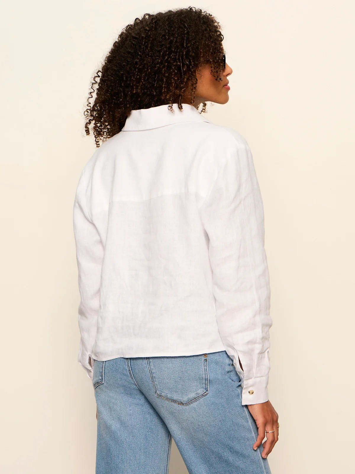 More Love Linen Tie Top White - Image 3