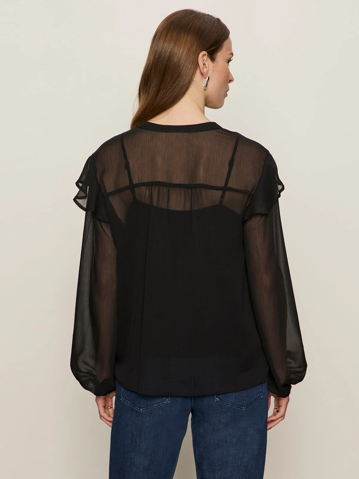 Nostalgia Embroidered Blouse Black - Image 4