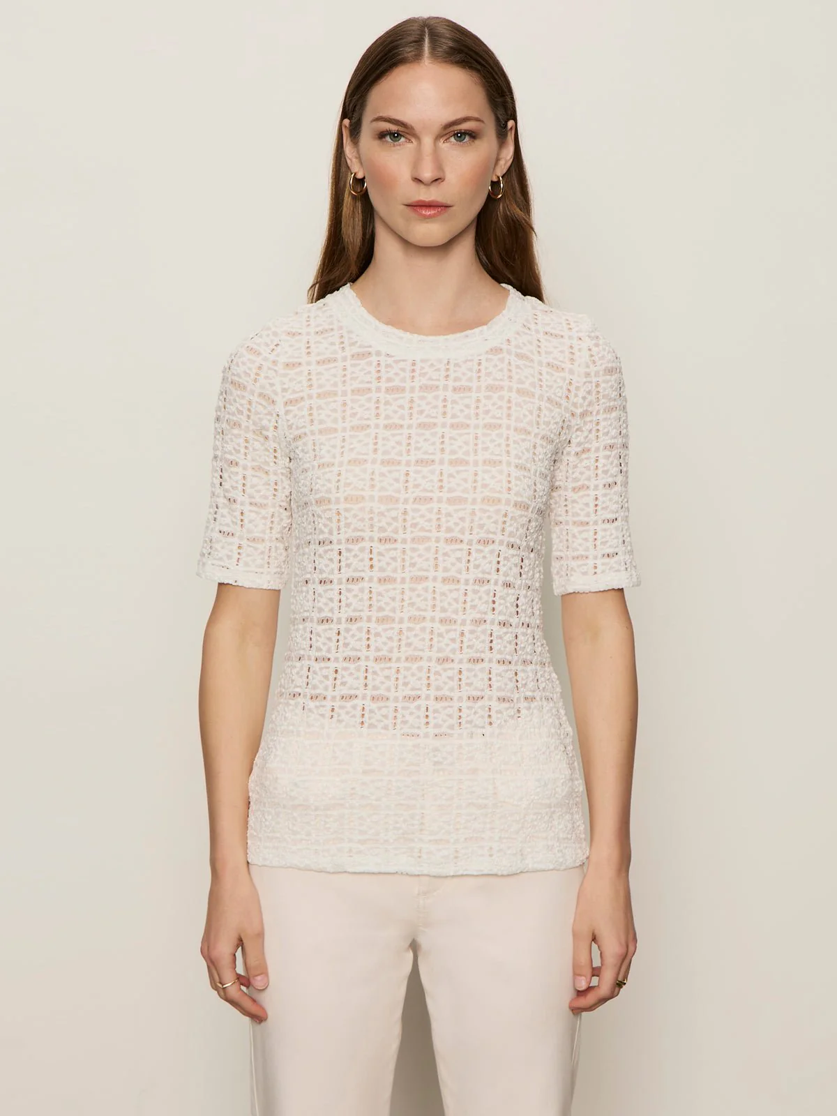 Pucker Half Tee Chalk - Image 2