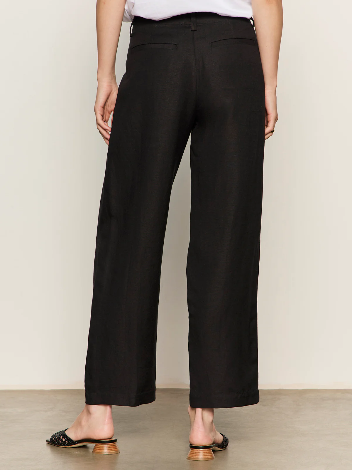 Scout Linen Barrel Pant Black - Image 2