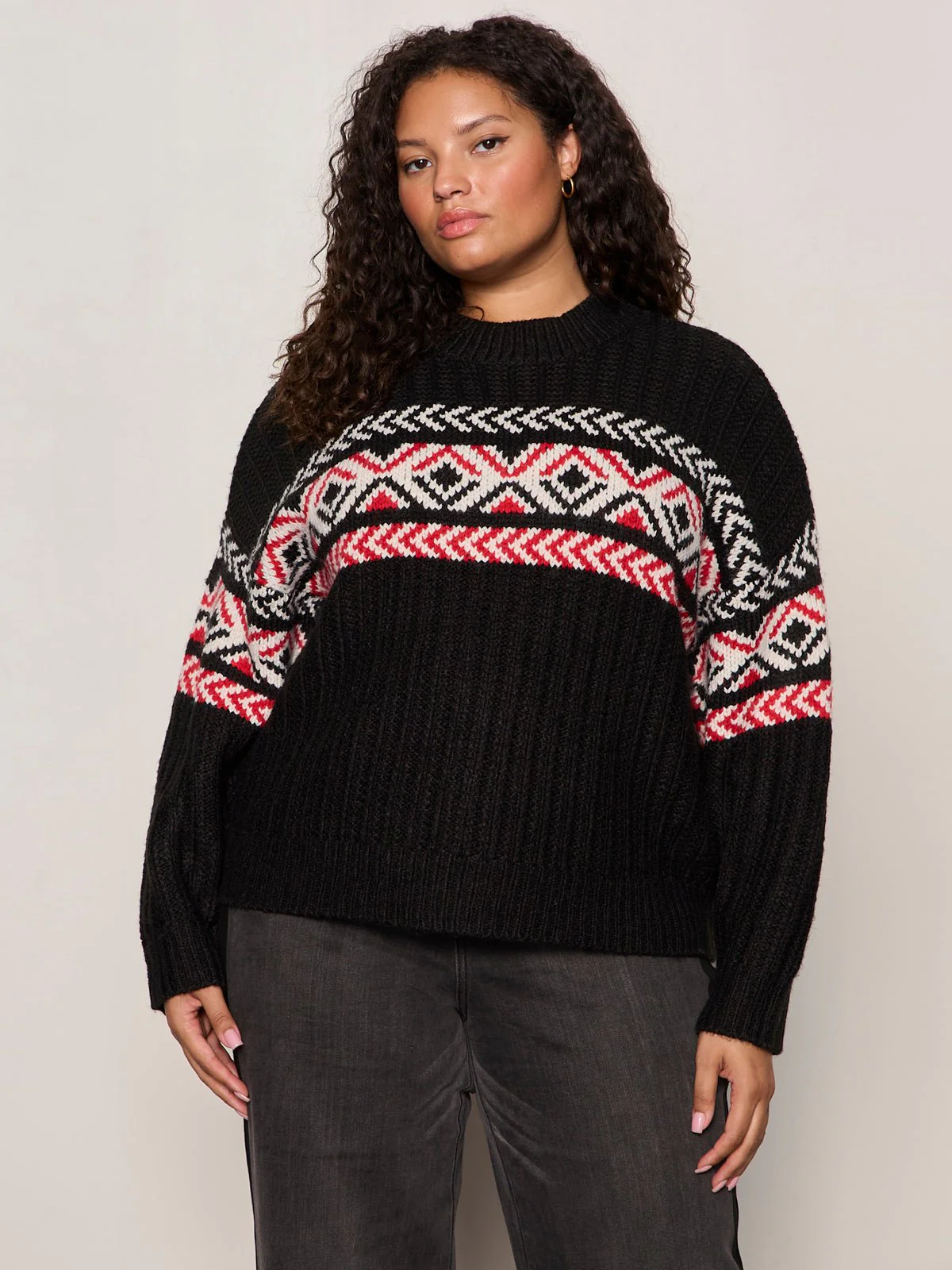 Send It Sweater Black Multi Extended Sizing - Image 3