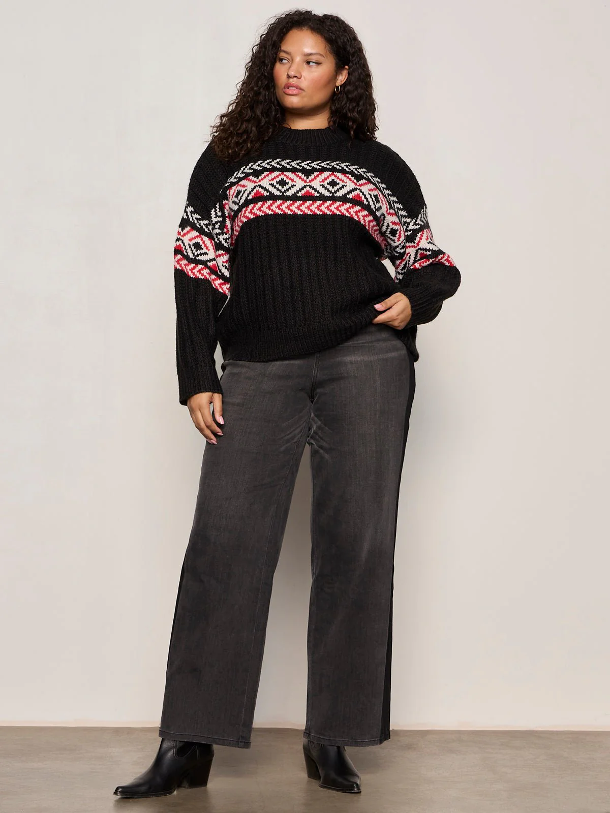 Send It Sweater Black Multi Extended Sizing - Image 6