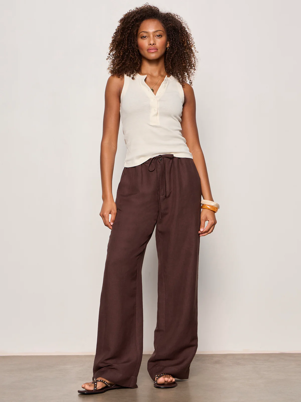 Shoreline Linen Pant Rich Soil - Image 5