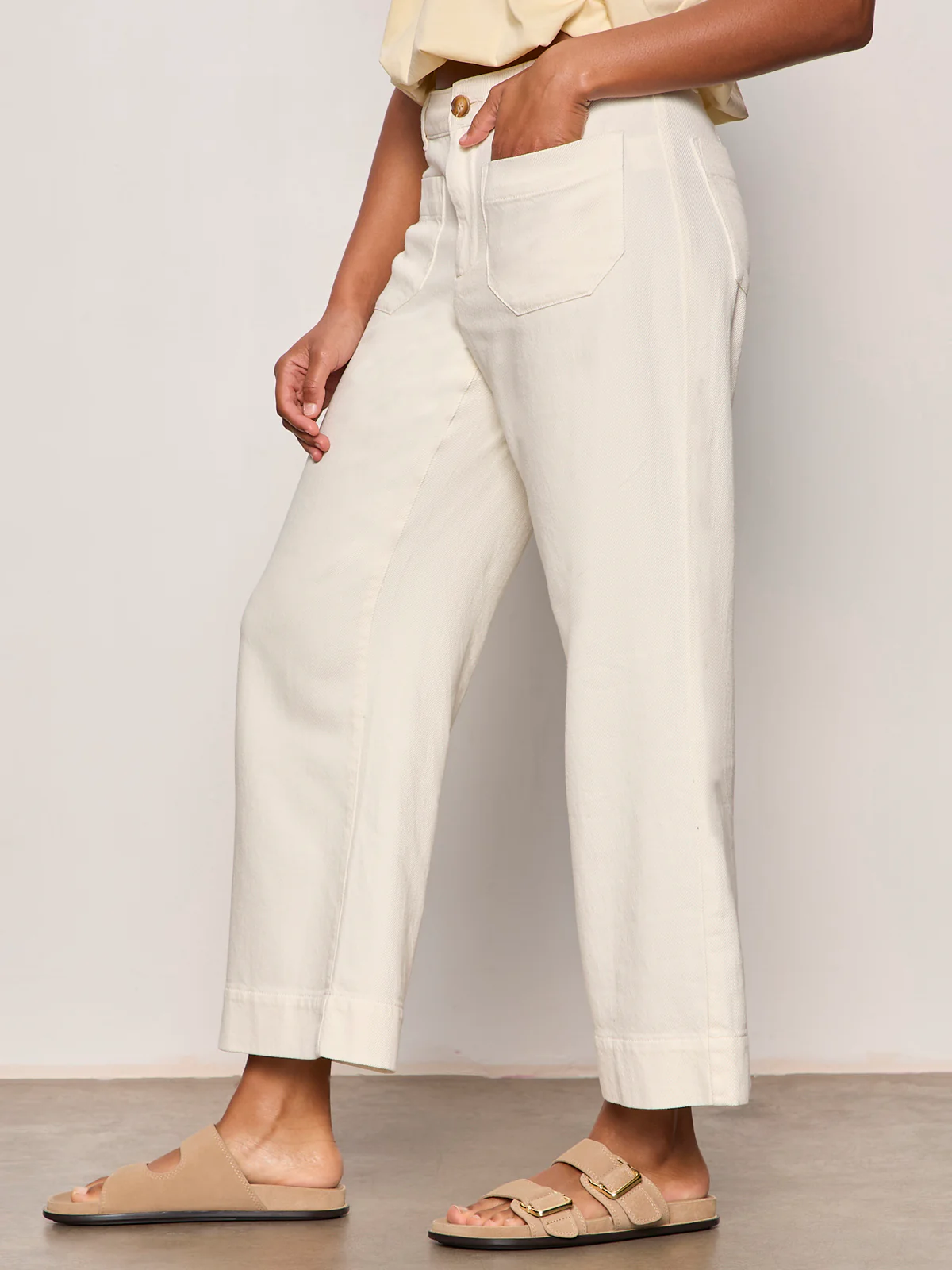 Soft Marine Wide Leg Crop Pant Collagen - Image 3