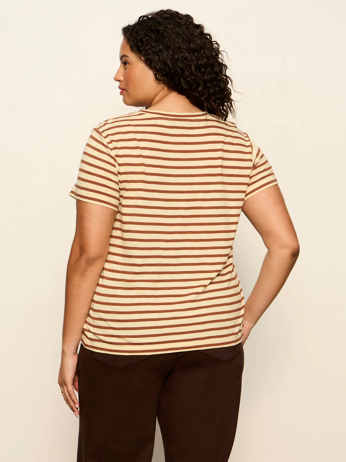 The Perfect Tee Choco Banana Stripe Extended Sizing - Image 3