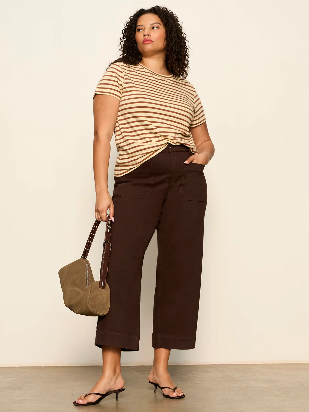 The Perfect Tee Choco Banana Stripe Extended Sizing - Image 5
