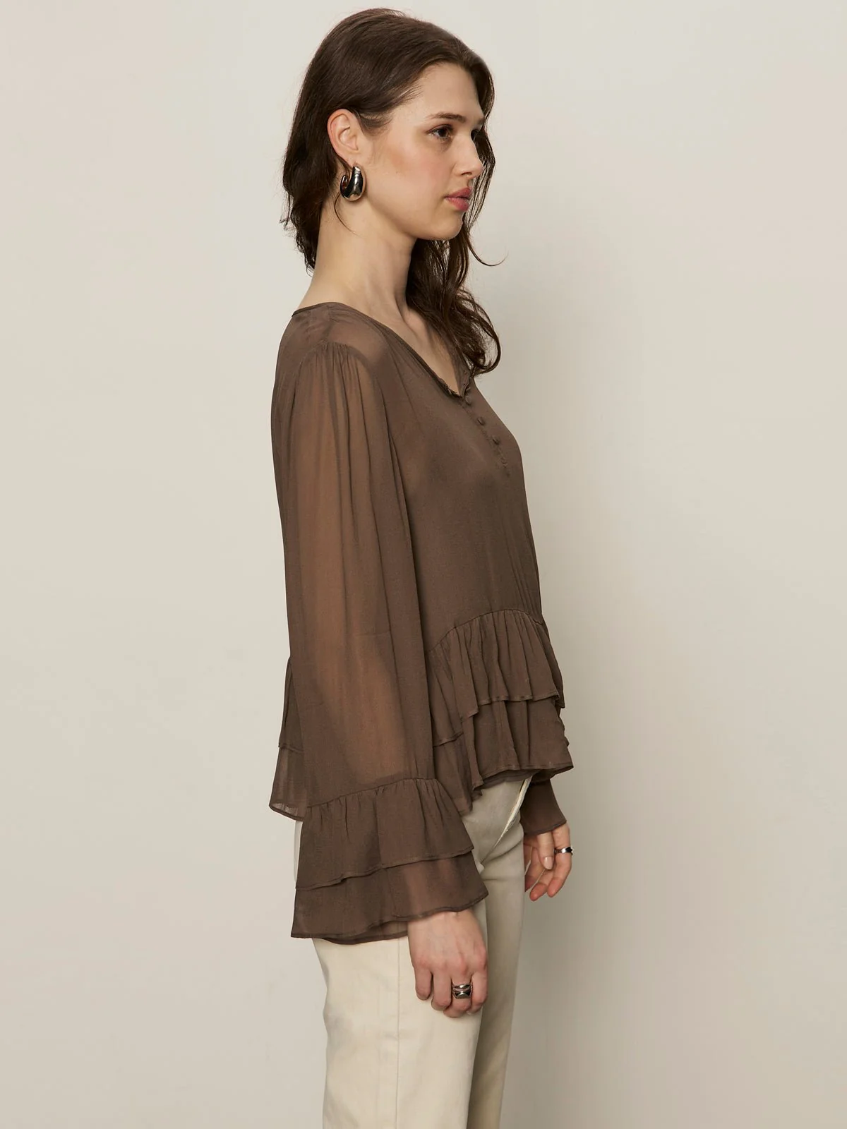 There She Goes Blouse Morel - Image 3